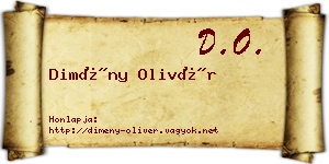 Dimény Olivér névjegykártya