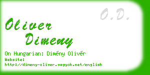 oliver dimeny business card