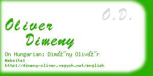 oliver dimeny business card